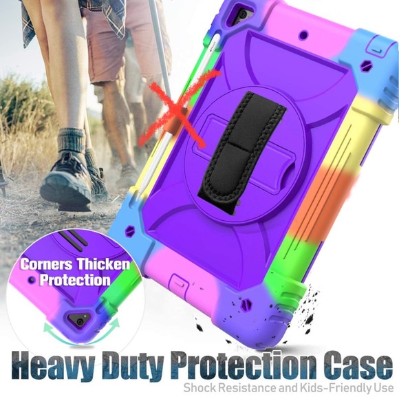 Ipad 5th/6th Generation multicolor Silicone and Hard Cover  9.7” - Picture 4 of 16